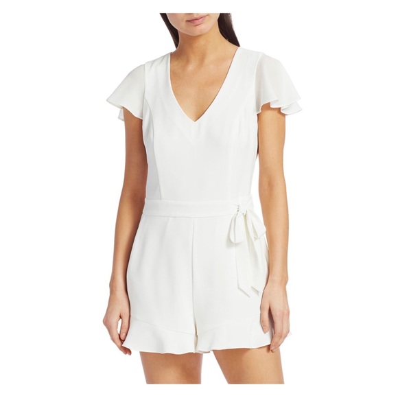 Parker | catherine flutter sleeve romper - Picture 2 of 8